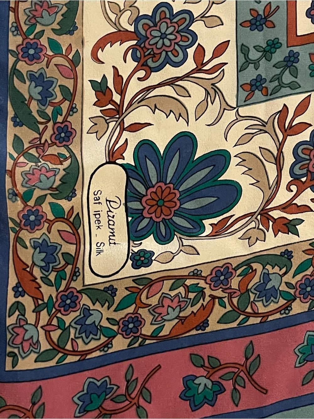 PIRAMIT Multicolor Floral Print Silk  Scarf